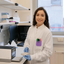 Scientist Bibiana Costa in a lab. 