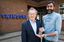 Frank Pessler and his team member Fakhar Waqas with the award